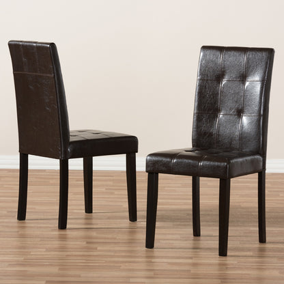Baxton Studio - Avery Set of 2 Dining Chairs in Dark Brown - RH5991C-Dark Brown-DC view 6