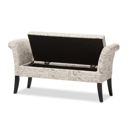 Baxton Studio - AvigNon Bench in Beige - WS-0819-Beige-L277 view 4