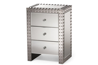 Baxton Studio - Azura End Table in "Silver" Mirrored - LD2470 view 1