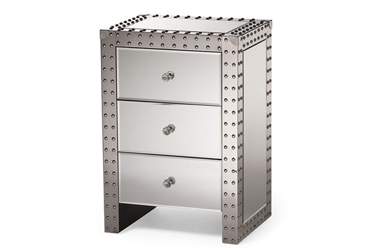 Baxton Studio - Azura End Table in "Silver" Mirrored - LD2470 view 1
