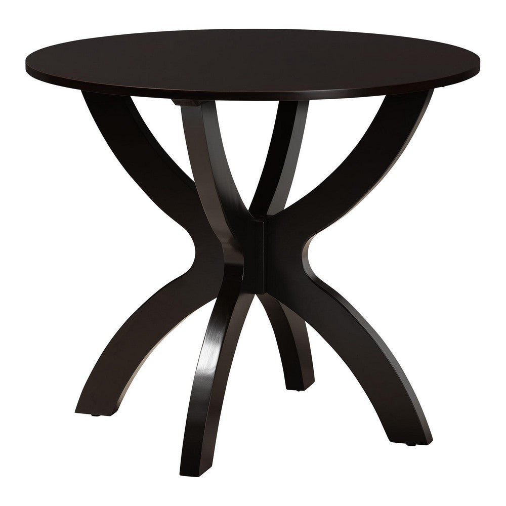 Baxton Studio - Bailey Dining Set in Grey/Dark Brown - Maura-Grey/Dark Brown-5PC Dining Set view 3