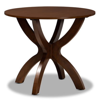 Baxton Studio - Bailey Dining Set in Grey/walnut brown - Bailey-Grey/Walnut-5PC Dining Set view 3