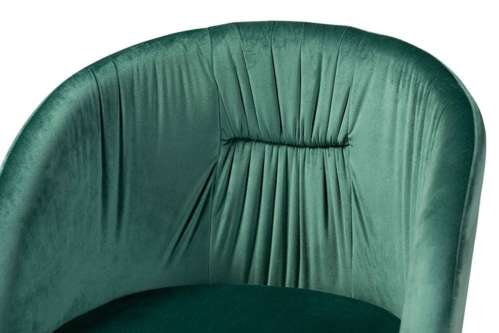 Baxton Studio - Ballard Dining Chair - DC168-Emerald Green Velvet/Gold-DC view 6