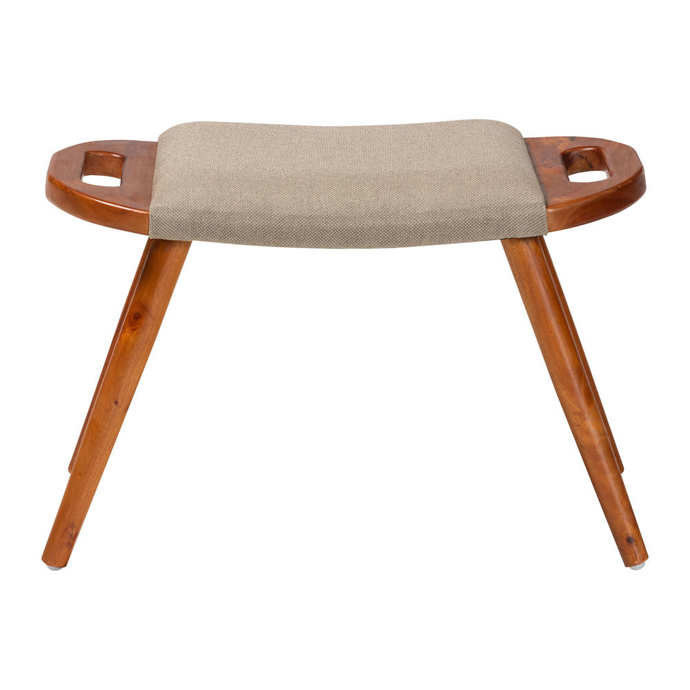 Baxton Studio - Banner Bench in Light Brown/Oak Brown - SF9120-Upholstered Oak-Bench view 2