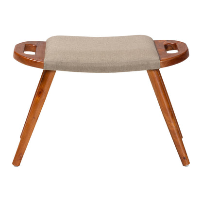 Baxton Studio - Banner Bench in Light Brown/Oak Brown - SF9120-Upholstered Oak-Bench view 2