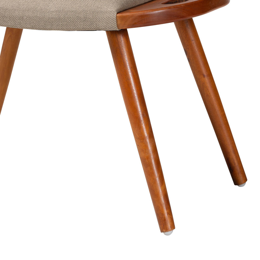 Baxton Studio - Banner Bench in Light Brown/Oak Brown - SF9120-Upholstered Oak-Bench view 4