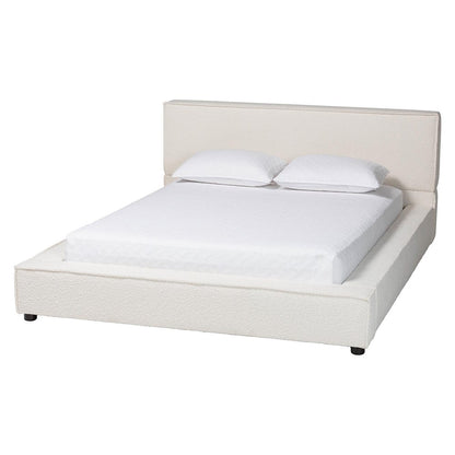 Baxton Studio - Bardia Queen Size Bed in Cream/Black - BBT61216-Cream-Queen view 1