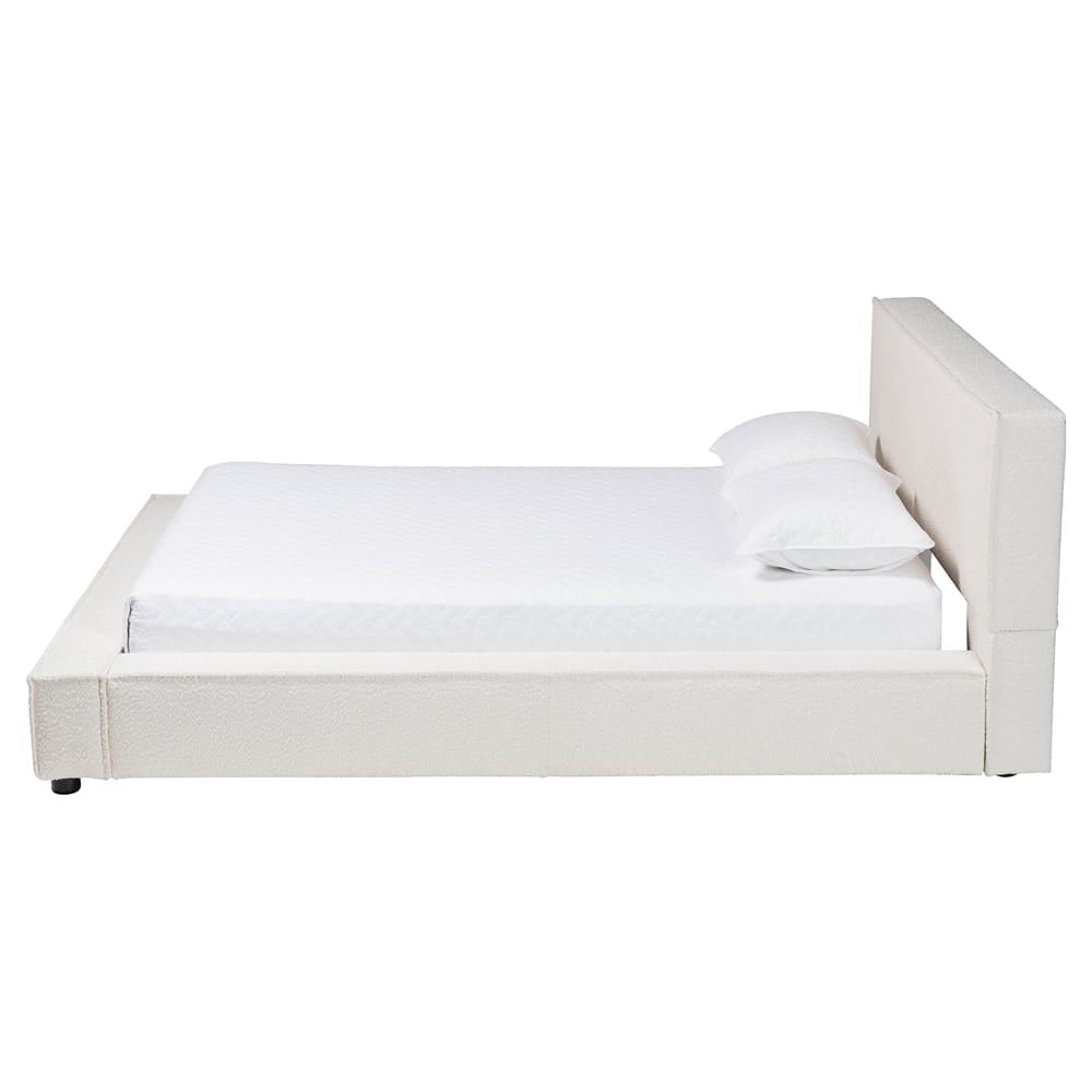 Baxton Studio - Bardia Queen Size Bed in Cream/Black - BBT61216-Cream-Queen view 2