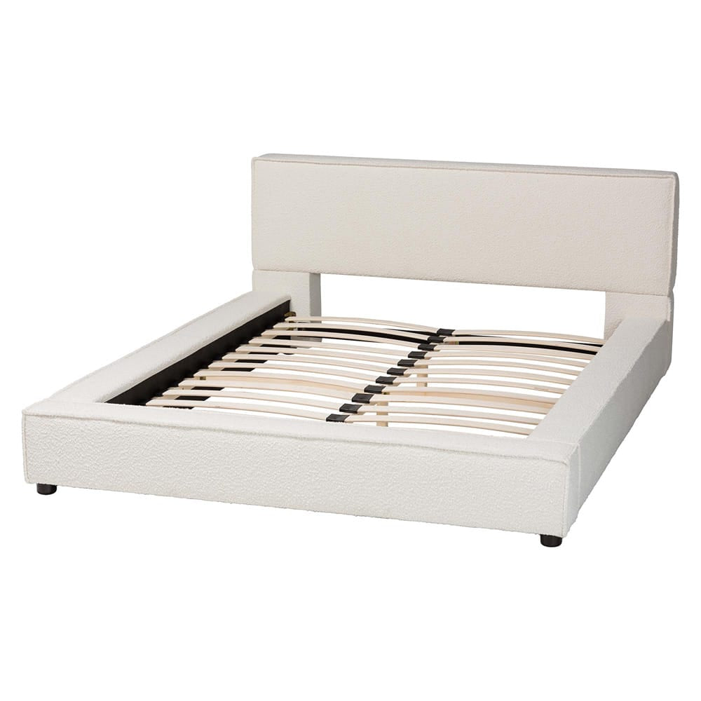 Baxton Studio - Bardia Queen Size Bed in Cream/Black - BBT61216-Cream-Queen view 3