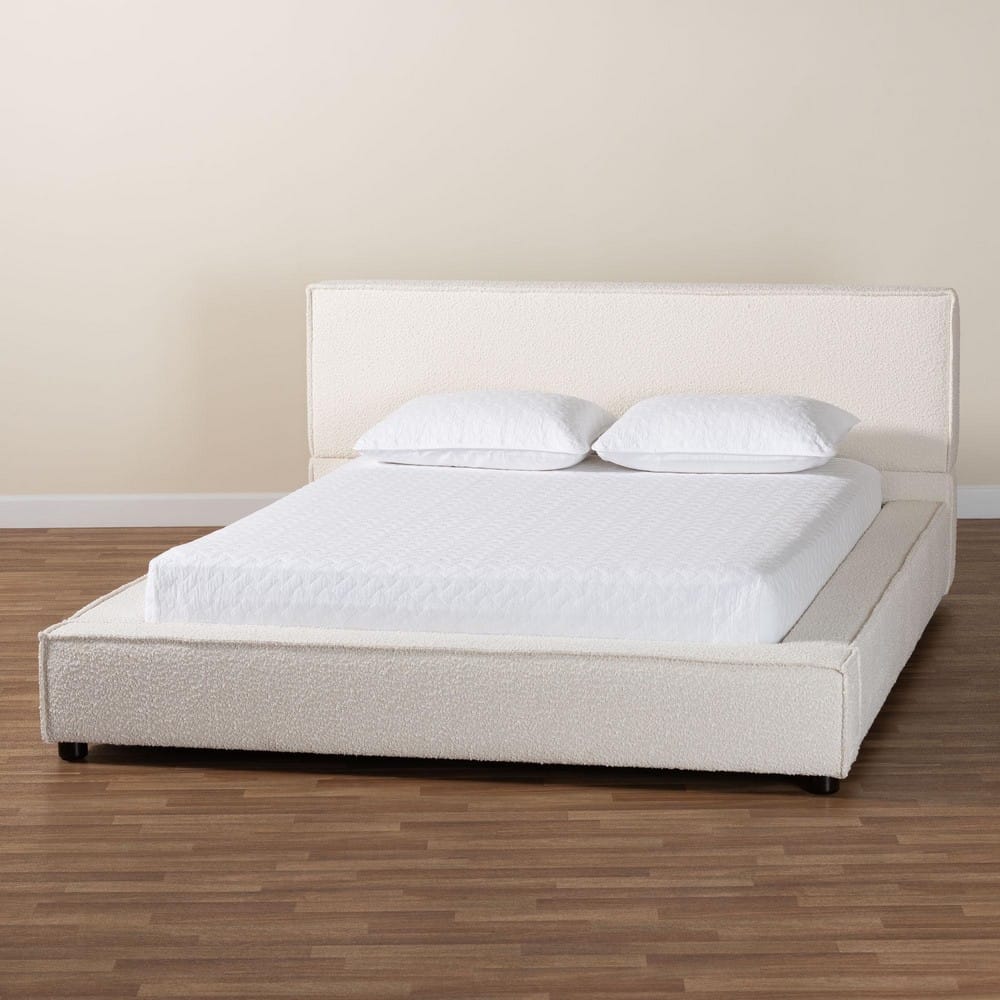 Baxton Studio - Bardia Queen Size Bed in Cream/Black - BBT61216-Cream-Queen view 8