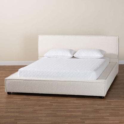 Baxton Studio - Bardia Queen Size Bed in Cream/Black - BBT61216-Cream-Queen view 8