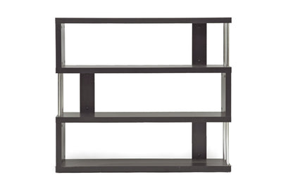 Baxton Studio - Barnes Bookshelf  in Dark Brown - FP-3D view 1