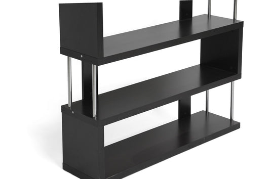 Baxton Studio - Barnes Bookshelf  in Dark Brown - FP-3D view 2