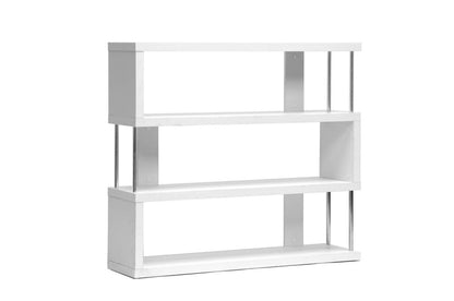 Baxton Studio - Barnes Bookshelf  in White - FP-3D-White view 1
