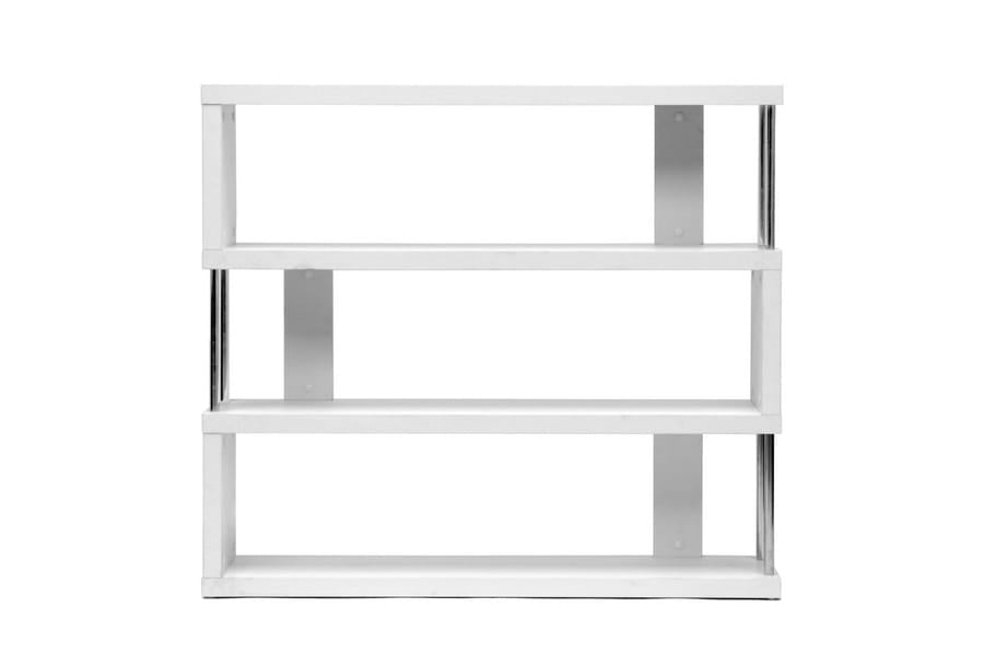 Baxton Studio - Barnes Bookshelf  in White - FP-3D-White view 2