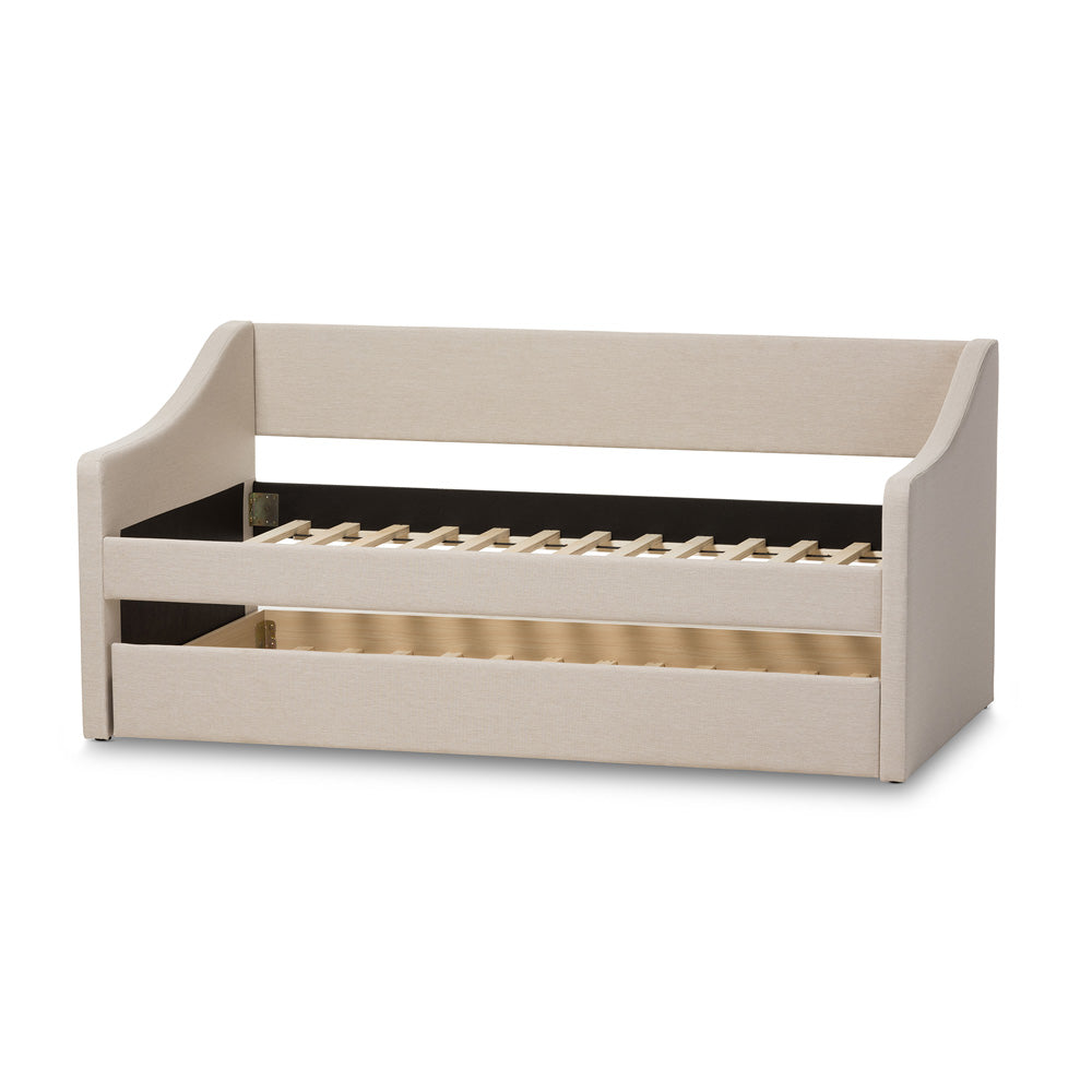Baxton Studio - Barnstorm Daybed in Beige - CF8755-Beige-Day Bed view 4