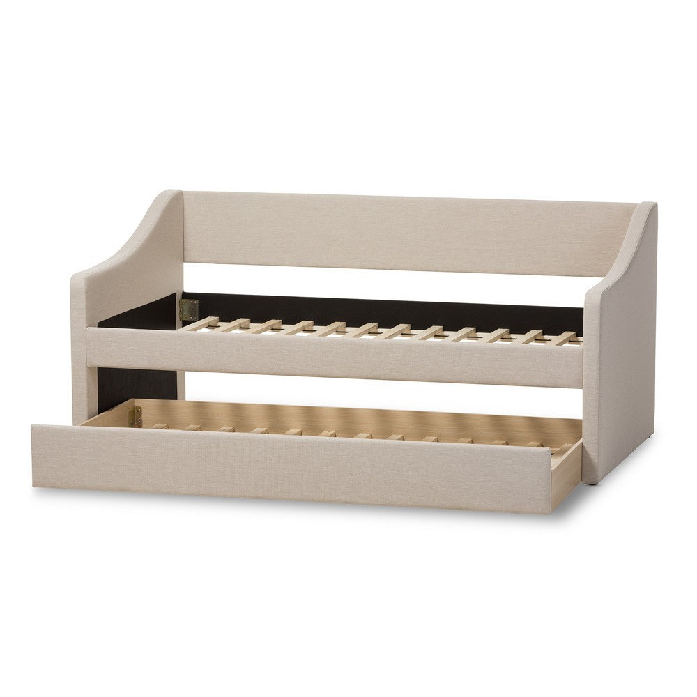Baxton Studio - Barnstorm Daybed in Beige - CF8755-Beige-Day Bed view 5