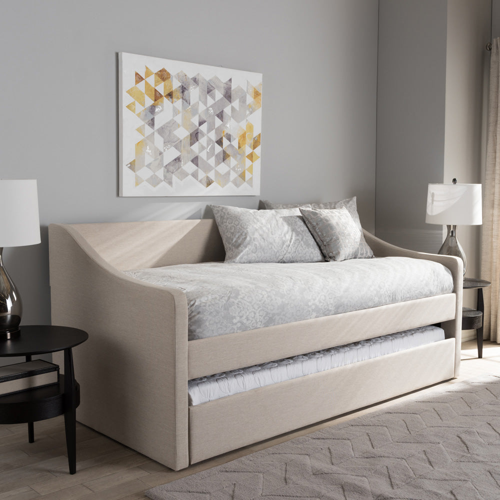 Baxton Studio - Barnstorm Daybed in Beige - CF8755-Beige-Day Bed view 6