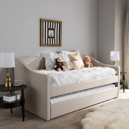 Baxton Studio - Barnstorm Daybed in Beige - CF8755-Beige-Day Bed view 8