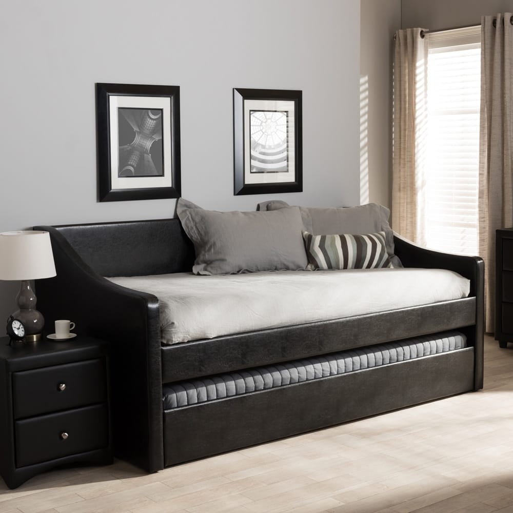 Baxton Studio - Barnstorm Daybed in Black - CF8755-Black-Day Bed view 6
