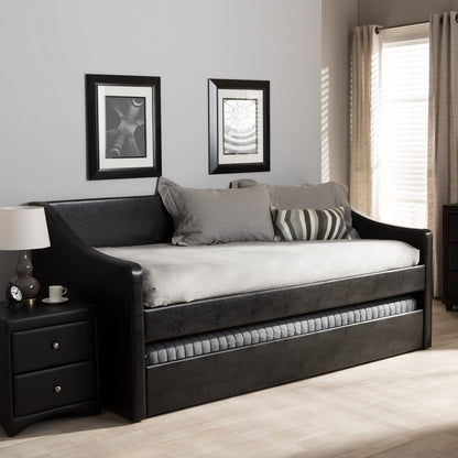 Baxton Studio - Barnstorm Daybed in Black - CF8755-Black-Day Bed view 6