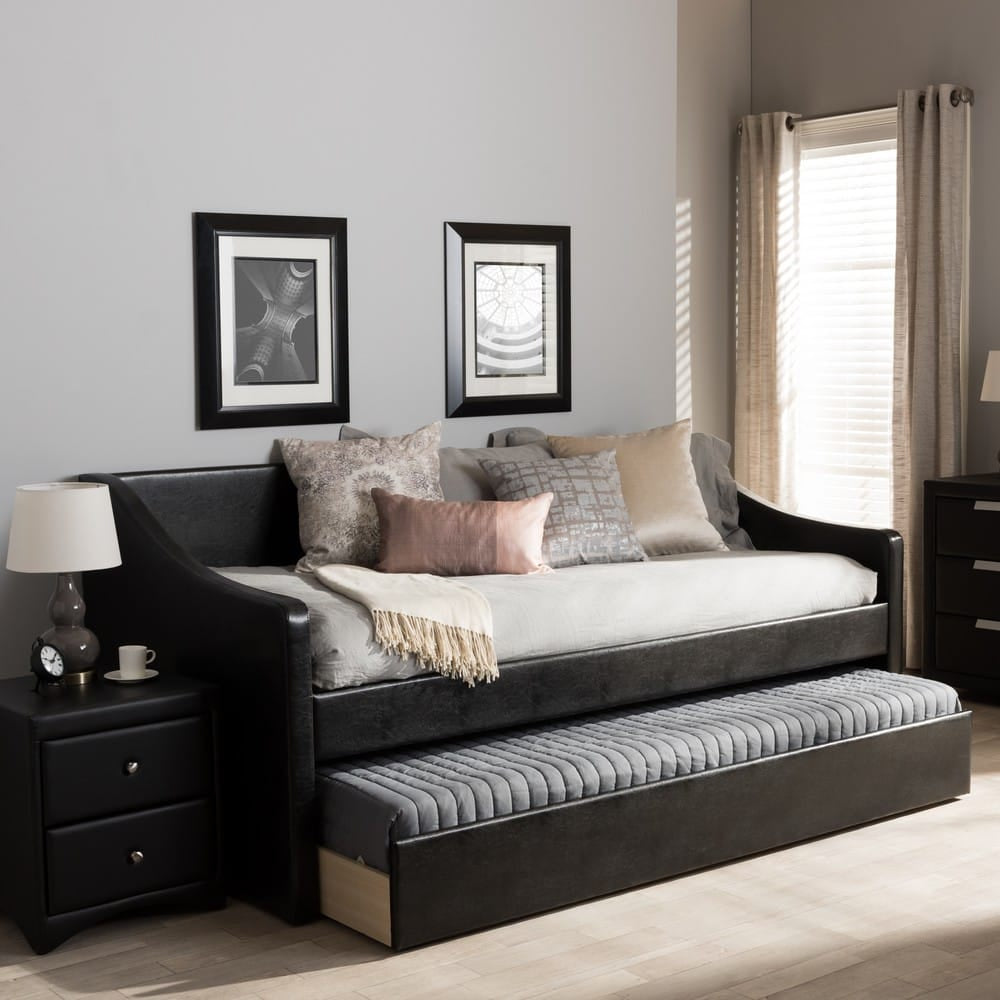 Baxton Studio - Barnstorm Daybed in Black - CF8755-Black-Day Bed view 7
