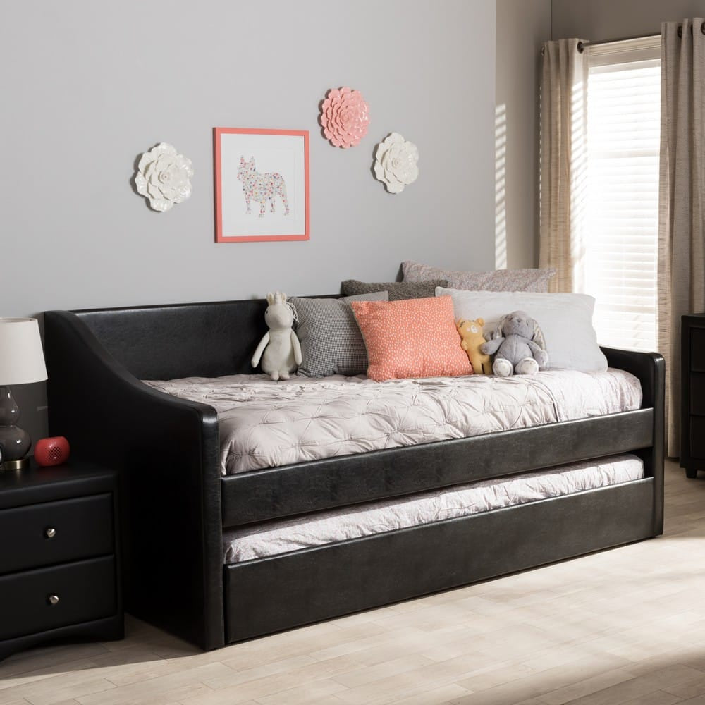 Baxton Studio - Barnstorm Daybed in Black - CF8755-Black-Day Bed view 8