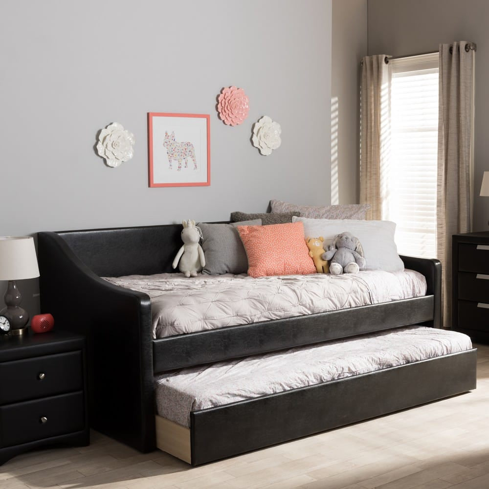 Baxton Studio - Barnstorm Daybed in Black - CF8755-Black-Day Bed view 9