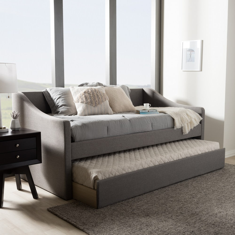 Baxton Studio - Barnstorm Daybed in Grey - CF8755-Grey-Day Bed view 7