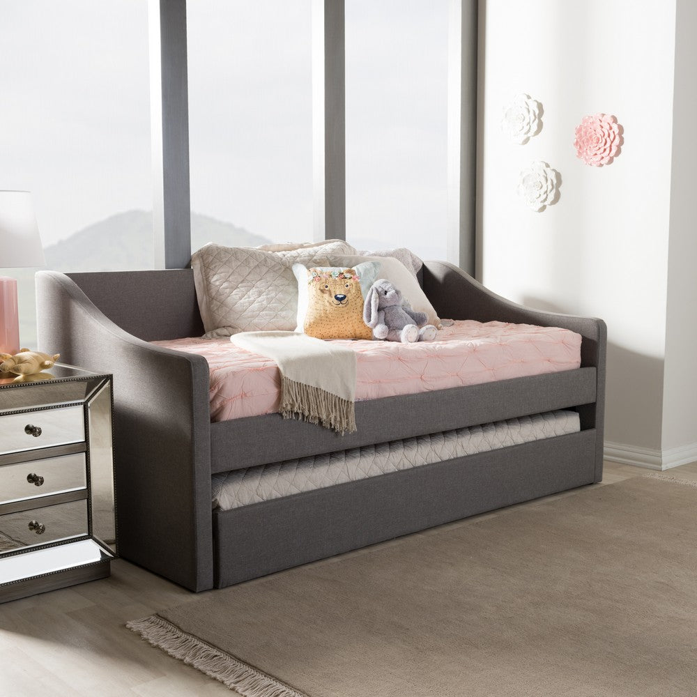 Baxton Studio - Barnstorm Daybed in Grey - CF8755-Grey-Day Bed view 8