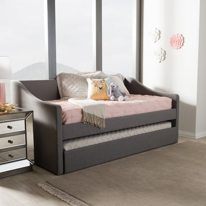Baxton Studio - Barnstorm Daybed in Grey - CF8755-Grey-Day Bed view 8