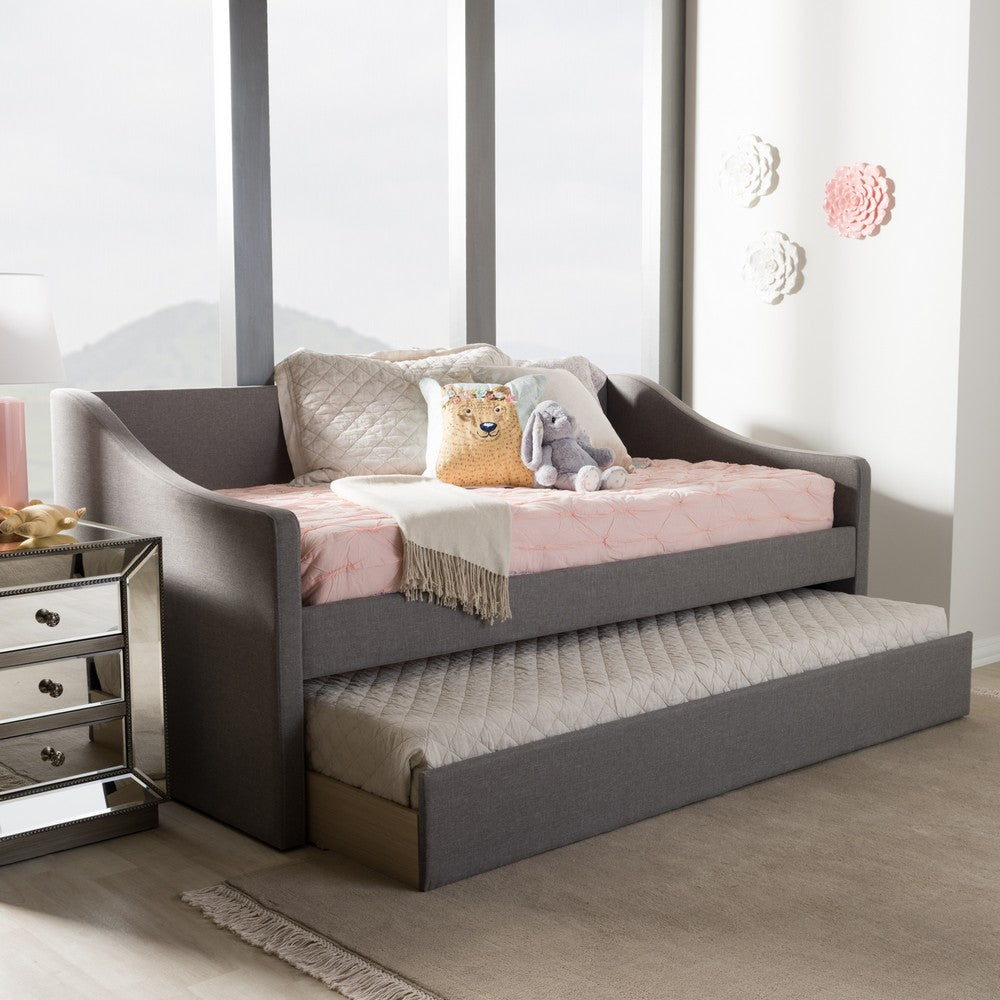 Baxton Studio - Barnstorm Daybed in Grey - CF8755-Grey-Day Bed view 9