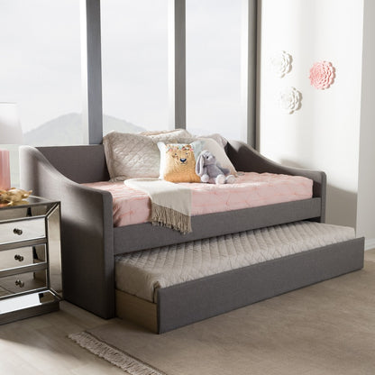 Baxton Studio - Barnstorm Daybed in Grey - CF8755-Grey-Day Bed view 9