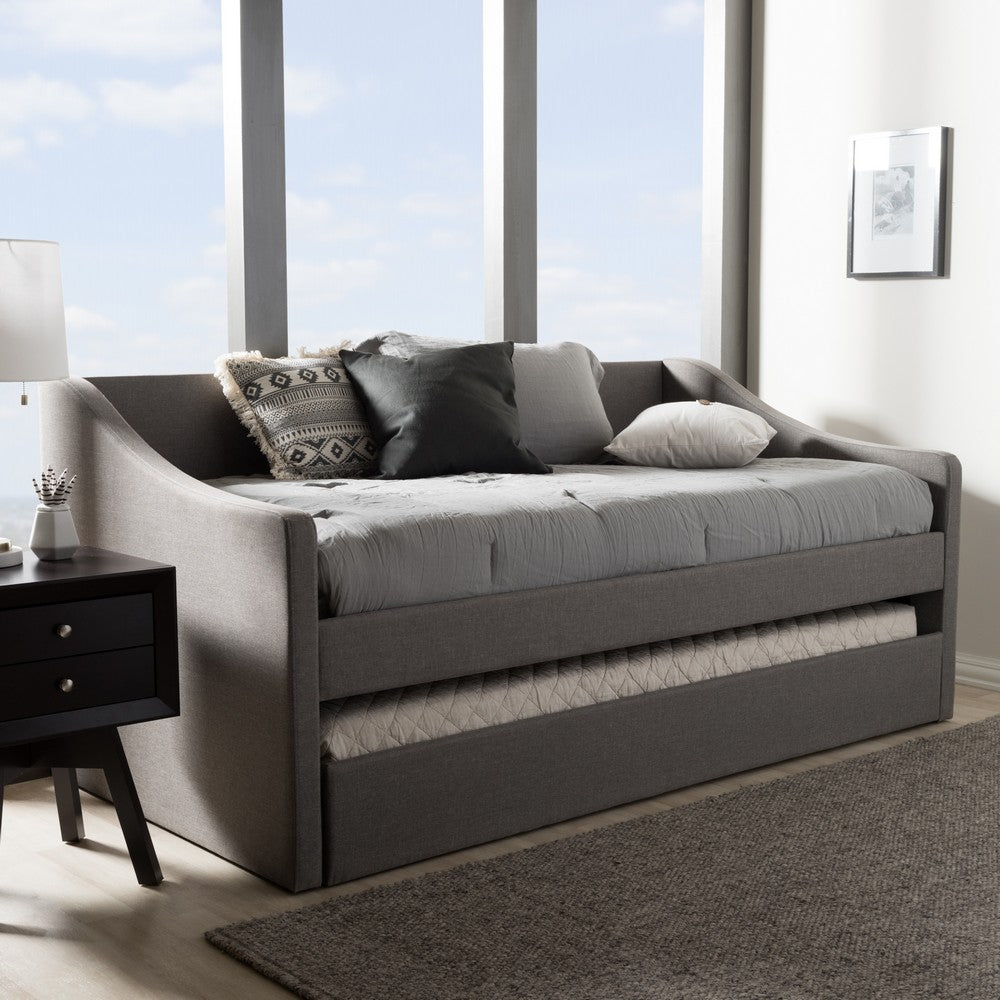 Baxton Studio - Barnstorm Daybed in Grey - CF8755-Grey-Day Bed view 11