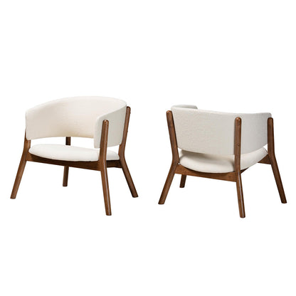 Baxton Studio - Baron Set of 2 Chairs in Cream/Walnut Brown - RDC794S-AC-Cream/Walnut-CC view 1