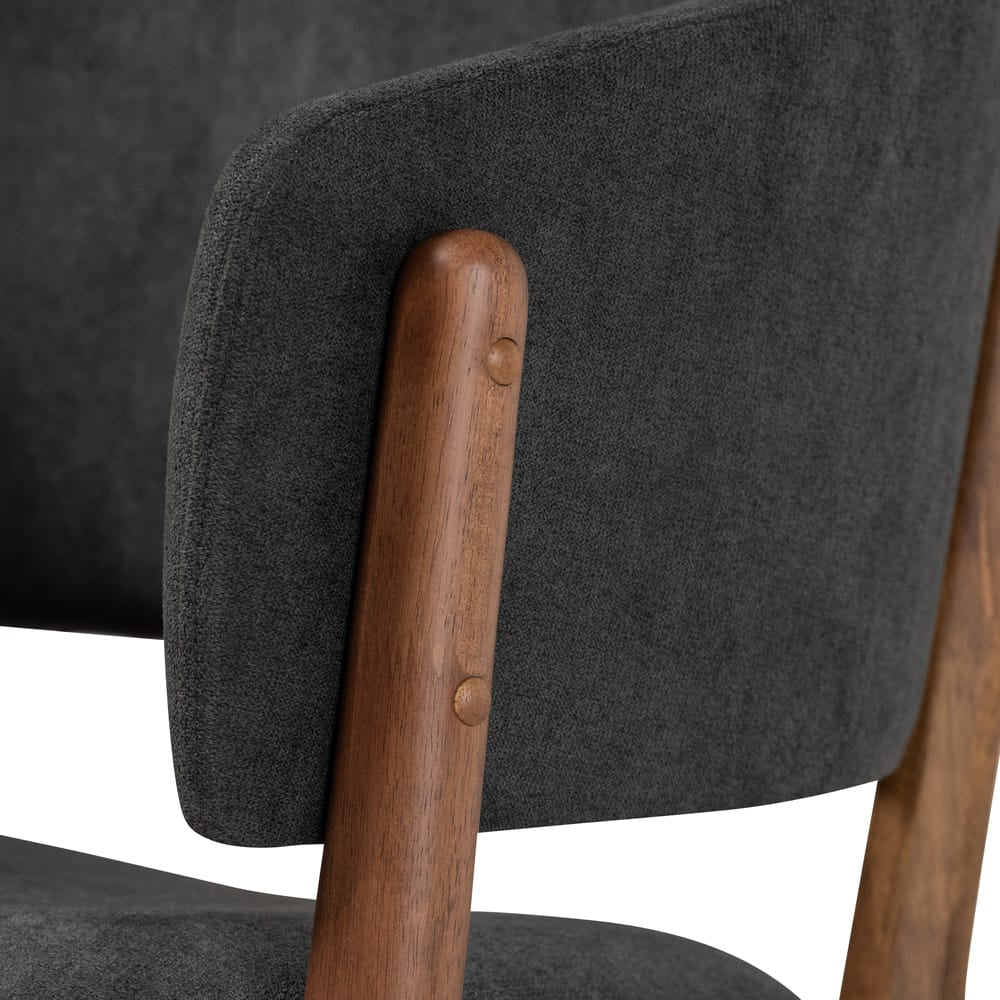 Baxton Studio - Baron Set of 2 Chairs in Dark Grey/Walnut Brown - RDC794S-AC-Dark Grey/Walnut-CC view 4
