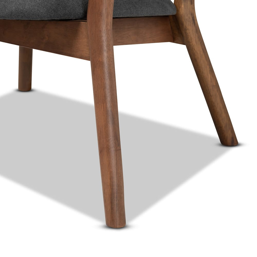 Baxton Studio - Baron Set of 2 Chairs in Dark Grey/Walnut Brown - RDC794S-AC-Dark Grey/Walnut-CC view 5
