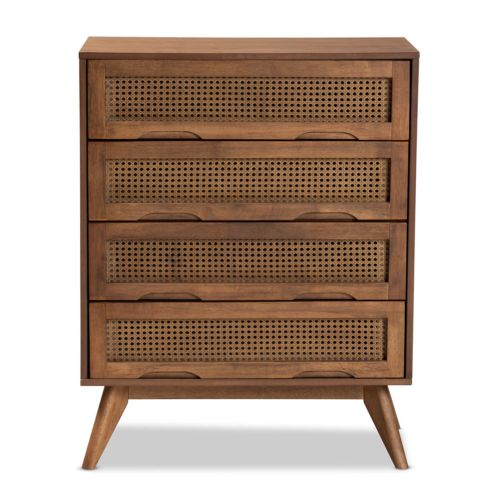 Baxton Studio - Barrett Chest in Walnut Brown - MG9001-Rattan-4DW-Chest view 3