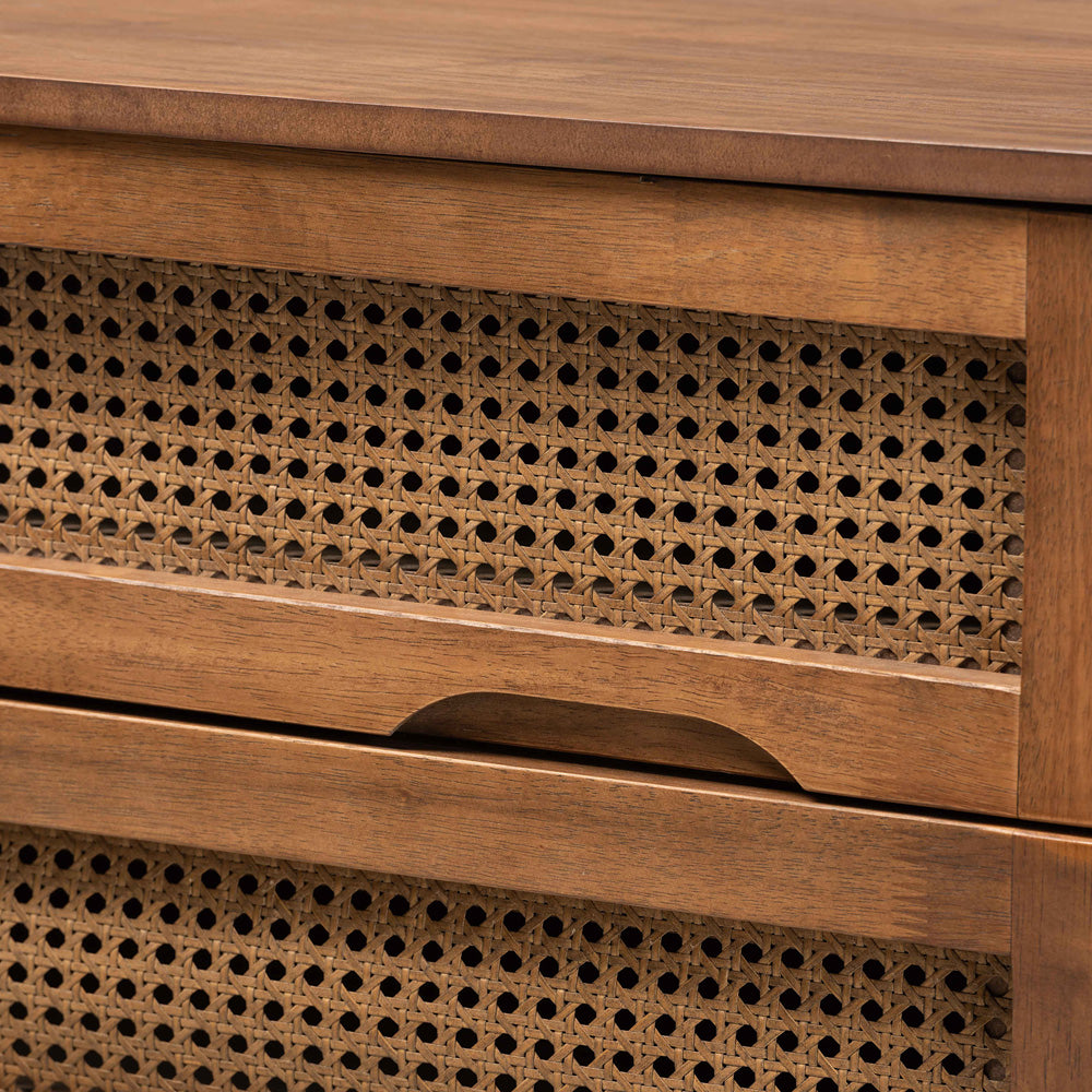 Baxton Studio - Barrett Chest in Walnut Brown - MG9001-Rattan-4DW-Chest view 5