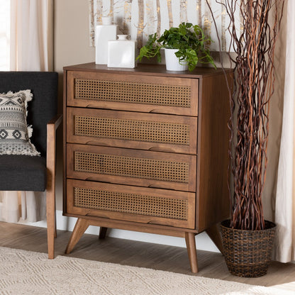 Baxton Studio - Barrett Chest in Walnut Brown - MG9001-Rattan-4DW-Chest view 8