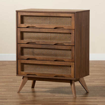 Baxton Studio - Barrett Chest in Walnut Brown - MG9001-Rattan-4DW-Chest view 9