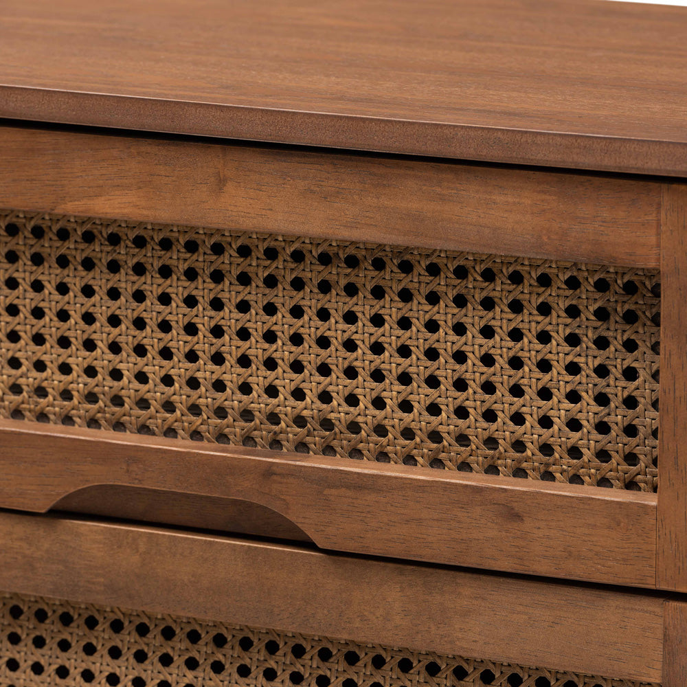 Baxton Studio - Barrett Dresser in Walnut Brown - MG9001-Rattan-6DW-Dresser view 5