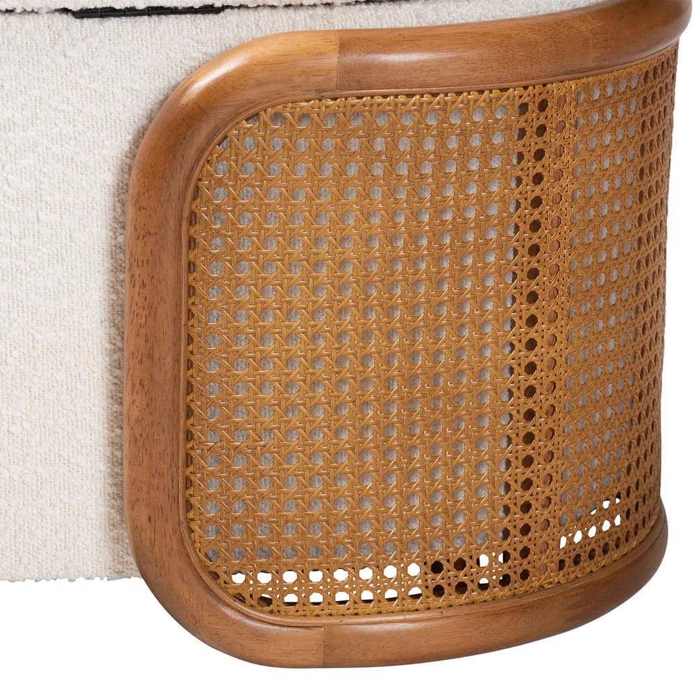 Baxton Studio - Basira Storage Bench in Cream/Brown - BBT5489-Maya Cream-Bench view 6