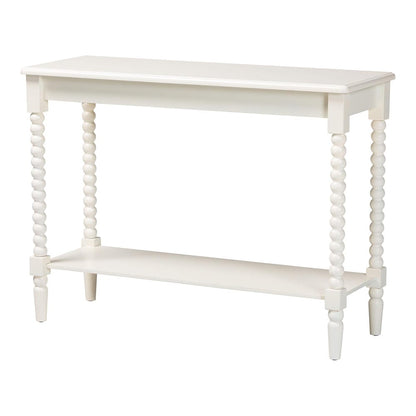 Baxton Studio - Bayard Console Table in White - JY25A036-White Wooden-Console Table view 1