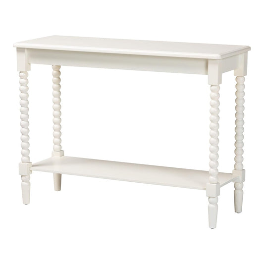 Baxton Studio - Bayard Console Table in White - JY25A036-White Wooden-Console Table view 1