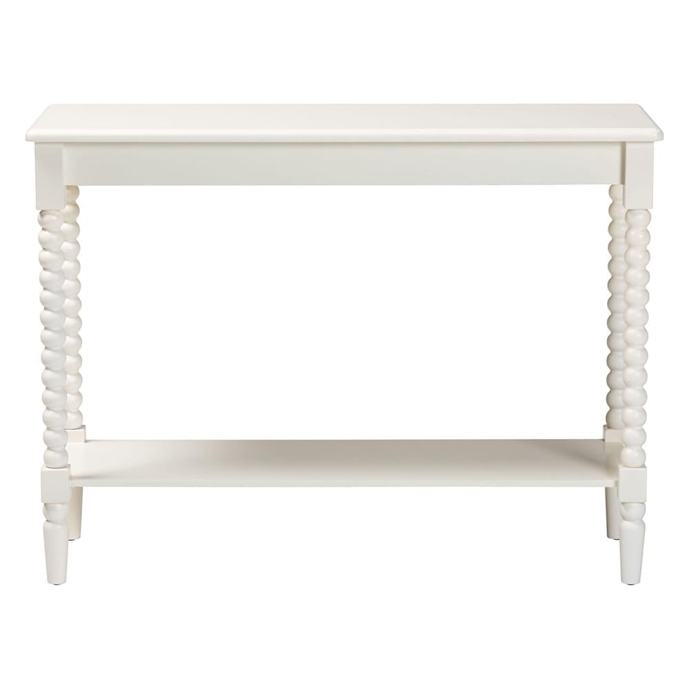 Baxton Studio - Bayard Console Table in White - JY25A036-White Wooden-Console Table view 2