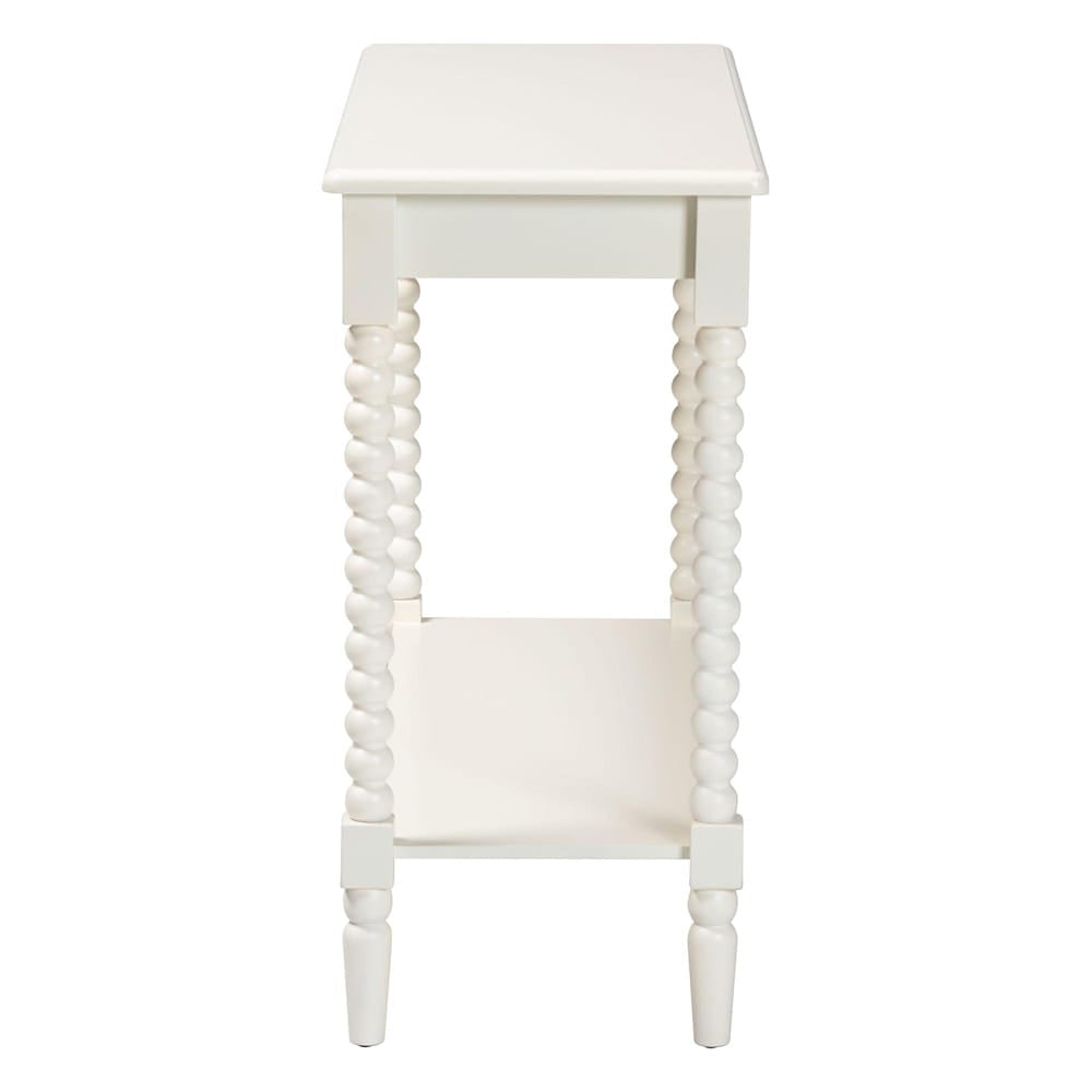 Baxton Studio - Bayard Console Table in White - JY25A036-White Wooden-Console Table view 3