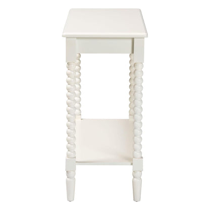 Baxton Studio - Bayard Console Table in White - JY25A036-White Wooden-Console Table view 3