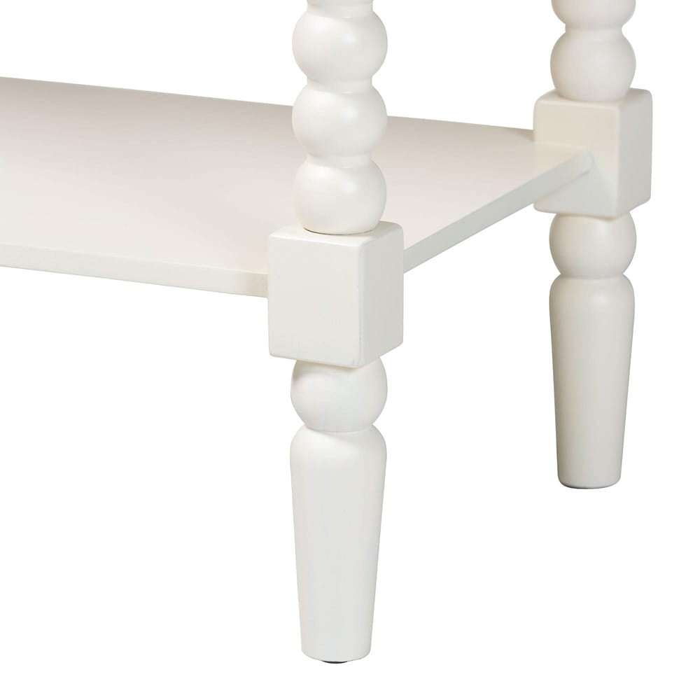 Baxton Studio - Bayard Console Table in White - JY25A036-White Wooden-Console Table view 4