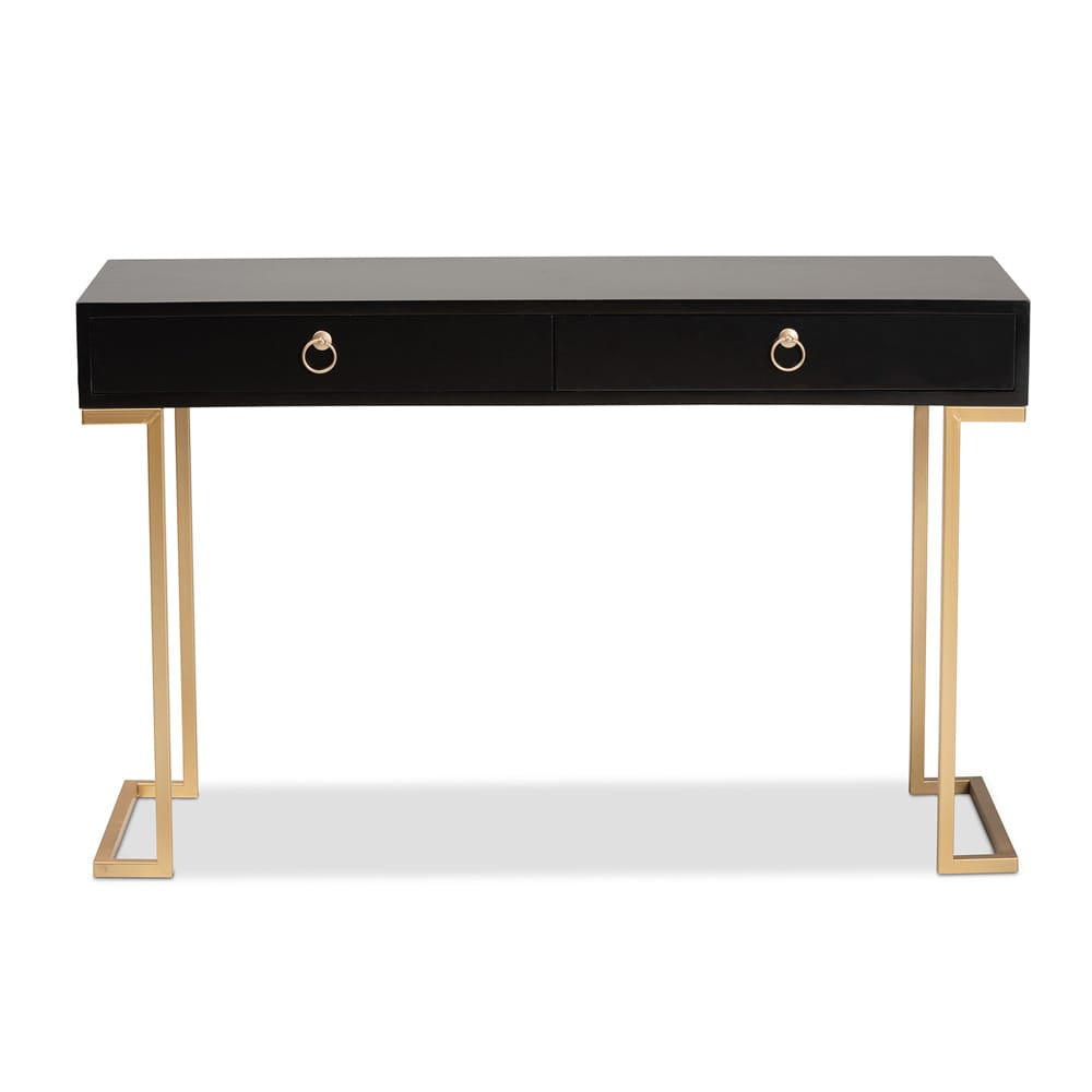 Baxton Studio - Beagan Console Table in Black/Gold - JY20B168-Black/Gold view 3